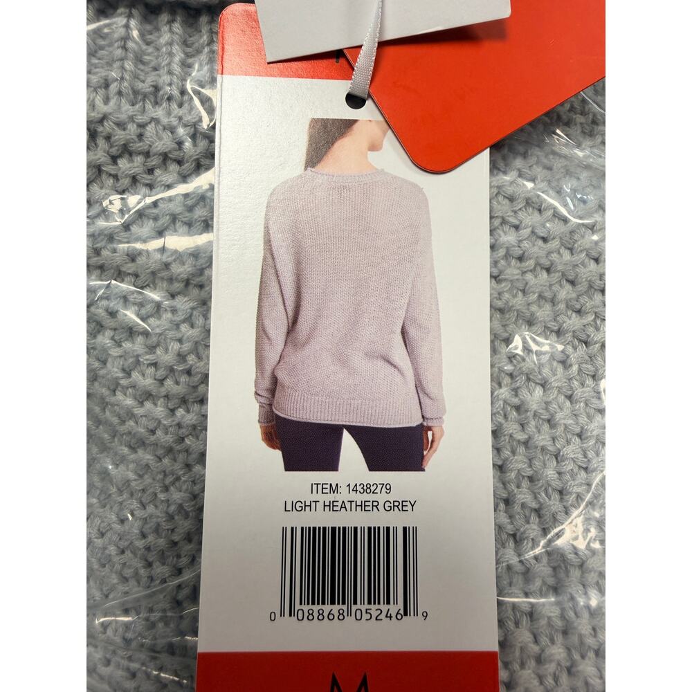 NWT Jessica Simpson Roll Neck Ribbed Cuff Sweater – Light‎ Heather Grey – M - Picture 2 of 3